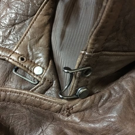 【USED】ITALIAN LEATHER COAT BROWN