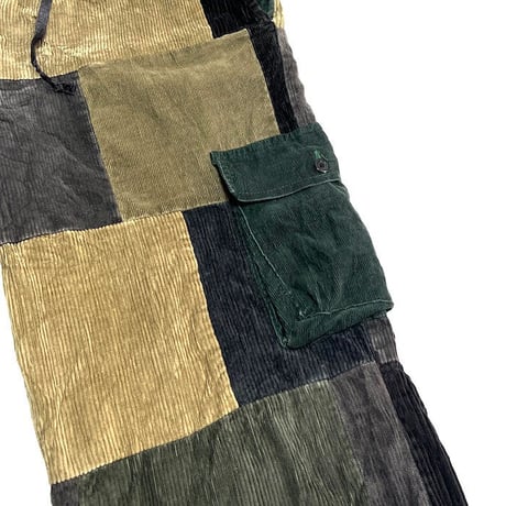 【USED】90'S GYPSY ROSE CORDUROY PATCHWORK CARGO PANTS