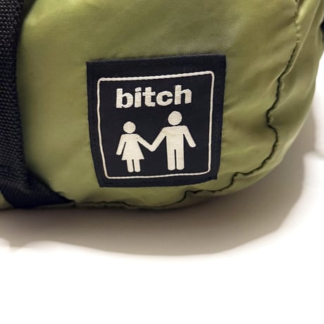 【USED】90's bitch skateboards Nylon Duffle Bag Olive