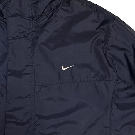 【USED】00's EURO NIKE CLIMA-FIT Lined Shell Jacket Navy × Safety Orange