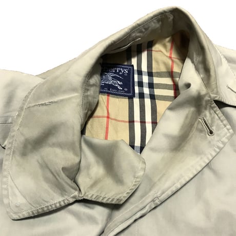 【USED】80'S BURBERRYS STAND FALL COLLAR COAT MADE IN ENGLAND