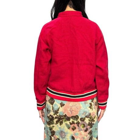 【USED】90's Hysteric Glamour “MOPAR HG-72” Varsity Style Half-Zip Pullover
