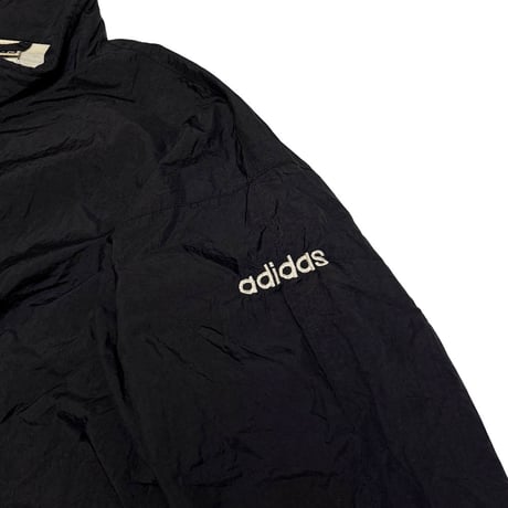 【USED】80'S-90's adidas NYLON JACKET BLACK MADE IN TAIWAN