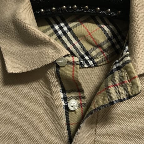 【USED】90'S BURBERRYS L/S POLO-SHIRT