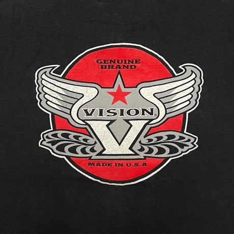 【USED】90's VISION WING V LOGO T-SHIRT