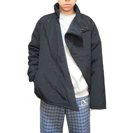【USED】90'S-00'S EMPORIO ARMANI DIAGONAL ZIP-UP PADDED JACKET