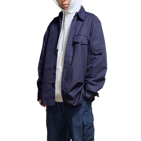 【USED】90'S STUSSY UTILITY POCKET SHIRT