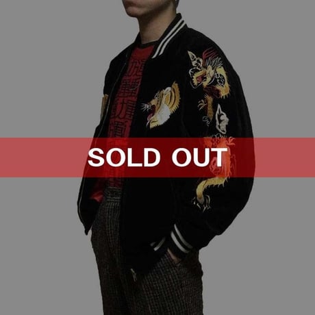 【USED】VELVET SOUVENIR JACKET BLACK