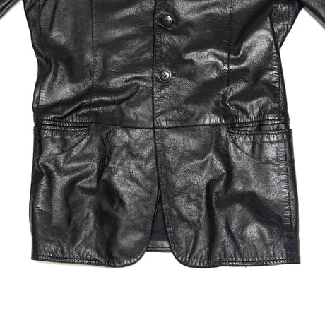 【USED】90's-00's EMPORIO ARMANI CALF LEATHER 3B BLAZER