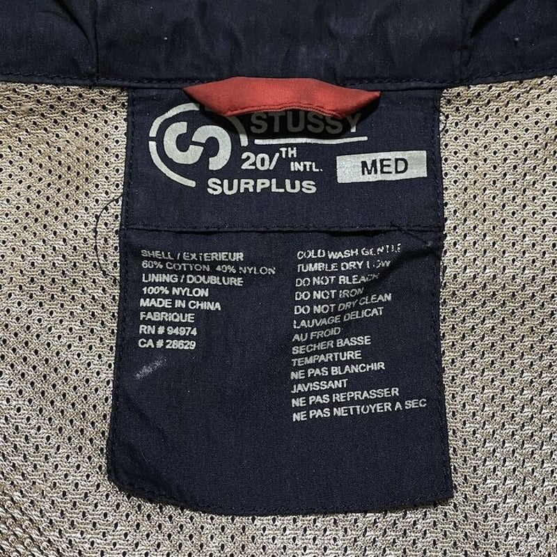 USED】00'S STUSSY × SURPLUS MOUNTAIN PARKA | KO USED】00'S STUSSY × SURPLUS MOUNTAIN PARKA | KO
