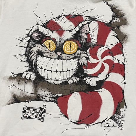 【USED】90’S ALICE IN WONDERLAND CHESHIRE CAT T-SHIRT