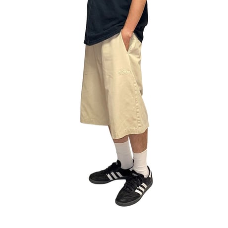 【USED】90's-00's Tribal CHINOS Wide Chino Shorts Beige