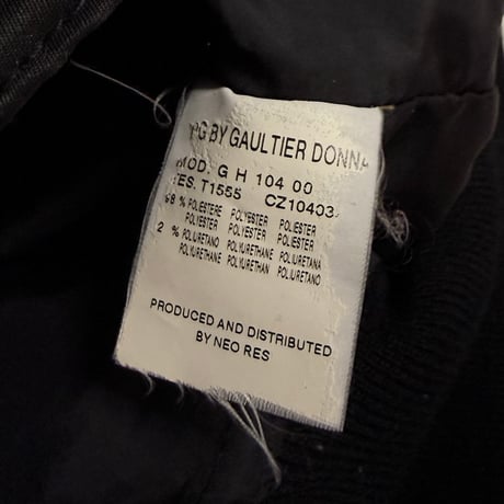 【USED】90's Jean Paul Gaultier Jeans Hooded Bomber Jacket with Removable Fur Trim