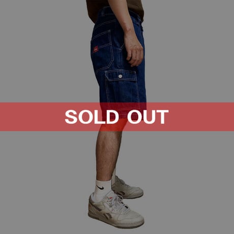 【USED】90'S STUSSY DENIM CARGO SHORTS