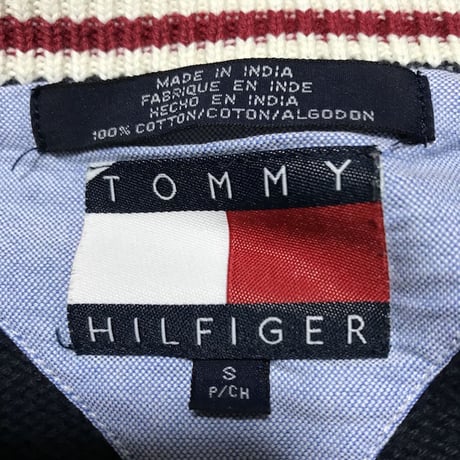 【USED】90'S  TOMMY HILFIGER COTTON KNIT SWEATER