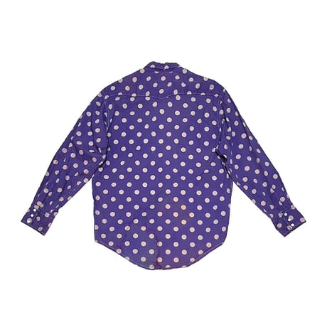 【USED】80's CIMARRON MALAGUENA POLKA DOT PATTERN WESTERN SHIRT