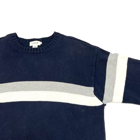【USED】 90'S-00'S J.CREW LINE COTTON KNIT SWEATER