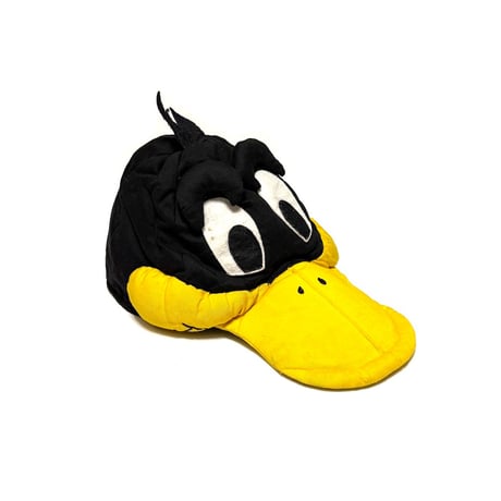【USED】80's Warner Bros. Looney Tunes Daffy Duck Plush Cap