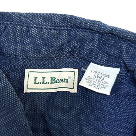 【USED】90'S L.L.BEAN SASHIKO WEAVE B.D SHIRT