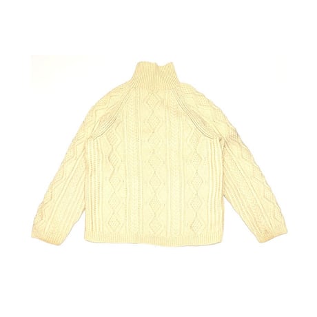 【USED】70'S HI-NECK FISHERMAN WOOL KNIT SWEATER