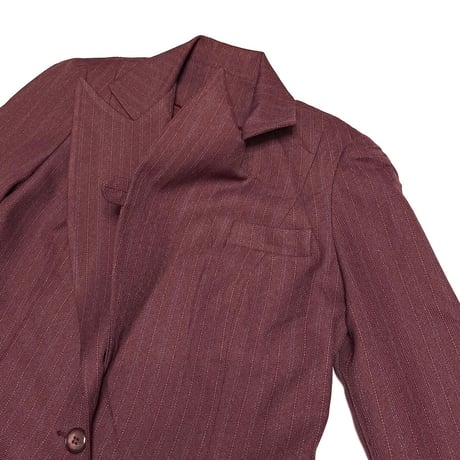 【USED】80's-90's Ms. Limited Pinstripe Tailored Jacket with Peak Lapel
