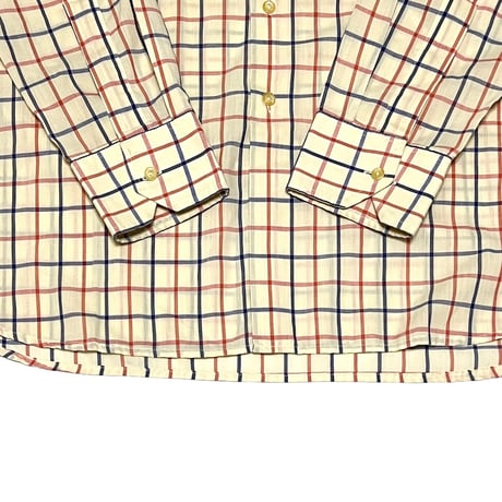 【USED】70's Viyella House LATTICE CHECK SHIRT