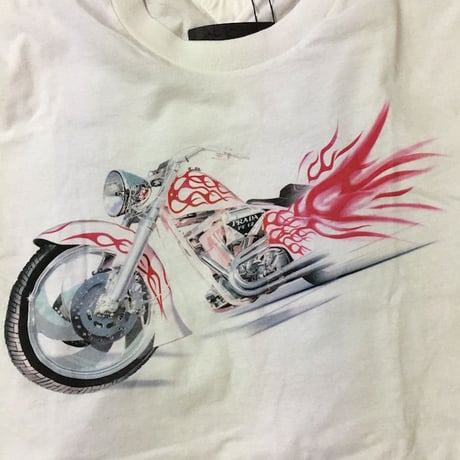 【DEAD STOCK】PRADA FIRE PATTERN HARLEY T-SHIRT