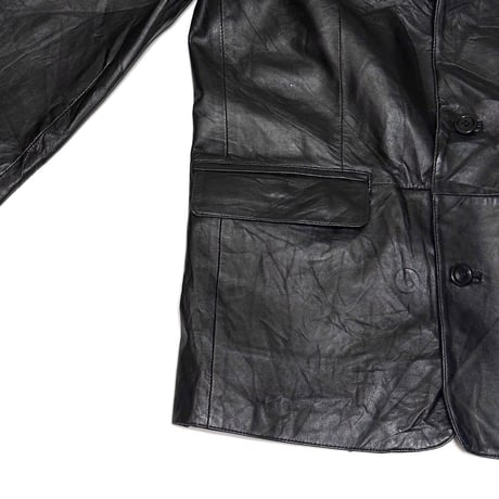 【USED】00's bod & christensen LEATHER TAILORED JACKET