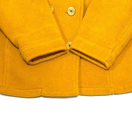 【USED】90'S-00'S L.L.BEAN MUSTARD YELLOW FLEECE PEACOAT