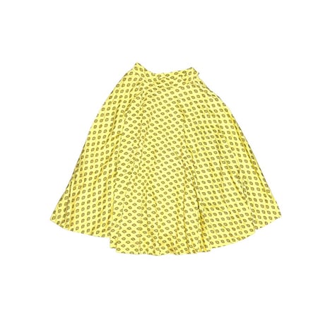【USED】60's PAISLEY LONG SKIRT LEMON YELLOW