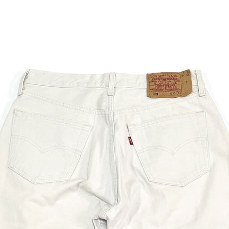 【USED】90'S EURO LEVI'S WHITE 501 JEANS