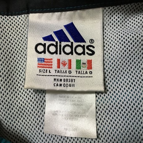 【USED】90'S ADIDAS NYLON JACKET GREEN