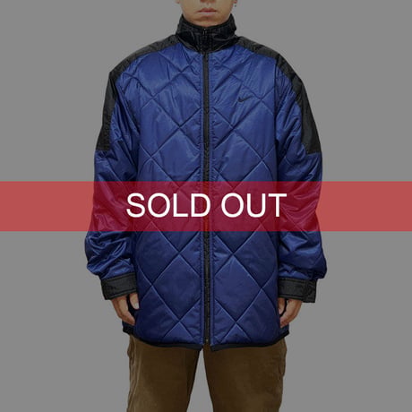 【USED】00'S NIKE QUILTING JACKET METALLIC BLUE