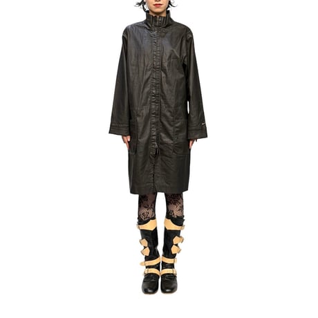 【USED】00's EURO NIKE LAMINATED COTTON LINEN COAT