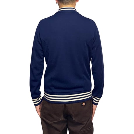 【USED】70's adidas Trefoil Pocket Navy Knit Track Jacket