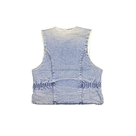 【USED】80's German Logger Sherpa-Lined Denim Vest