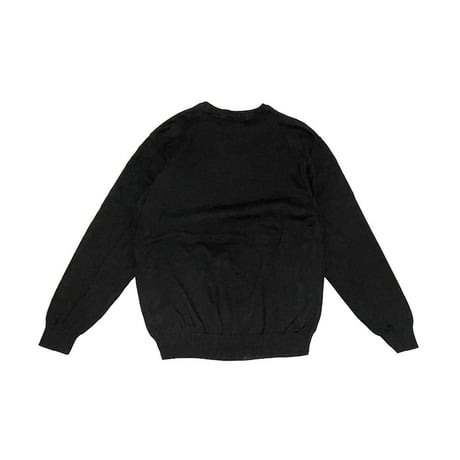 【USED】90'S-00'S SUN RIVER LINE COTTON KNIT SWEATER BLACK