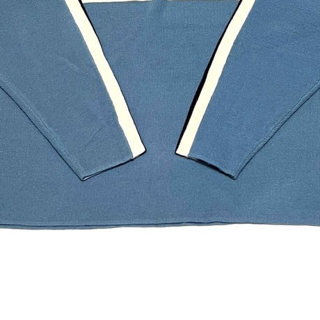 【USED】90's STUSSY LINE COTTON KNIT SWEATER MADE IN AUSTRALIA