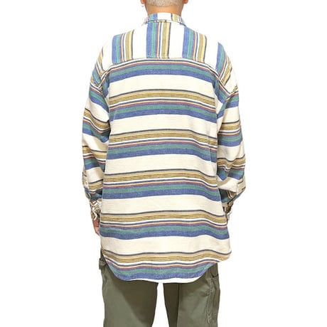 【USED】90'S MIGHTY RIVERS MULTI BORDER SHIRT