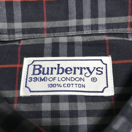 【USED】90'S BURBERRYS NOVA CHECK B.D SHIRT NAVY