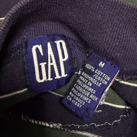 【USED】90's OLD GAP BOADER L/S T-SHIRT