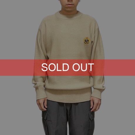 【USED】90'S BURBERRYS MERINO WOOL KNIT SWEATER BEIGE