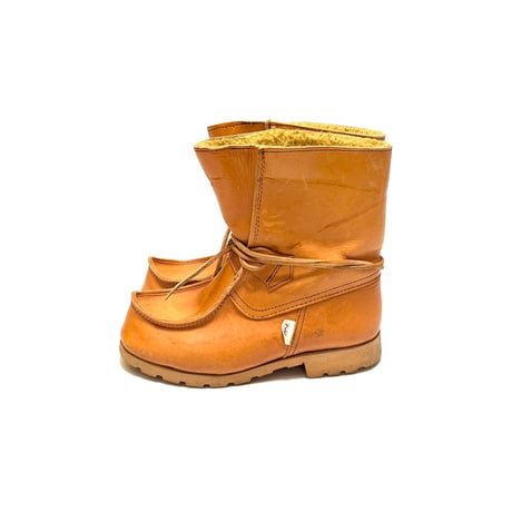 【USED】70's-80's Pirkko Shearling-Lined Leather Winter Boots