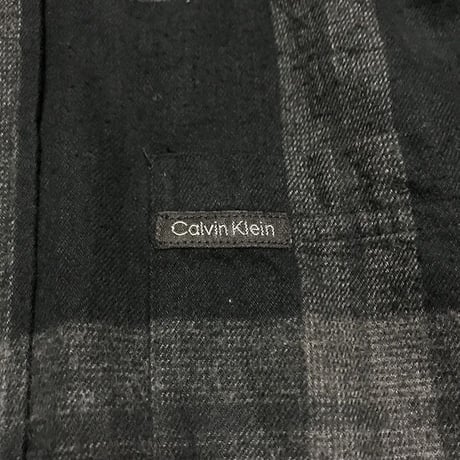 【USED】90'S  CALVIN KLEIN CHECK SHIRT BLACK