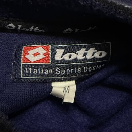 【USED】00's Lotto Panel Crew Sweatshirt Navy × Black