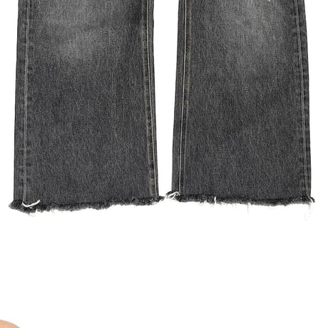 【USED】00'S DIESEL CUT-OFF BUGGY DENIM PANTS BLACK