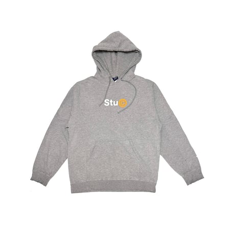 【USED】90's-00's STUSSY StuC HOODIE GRAY