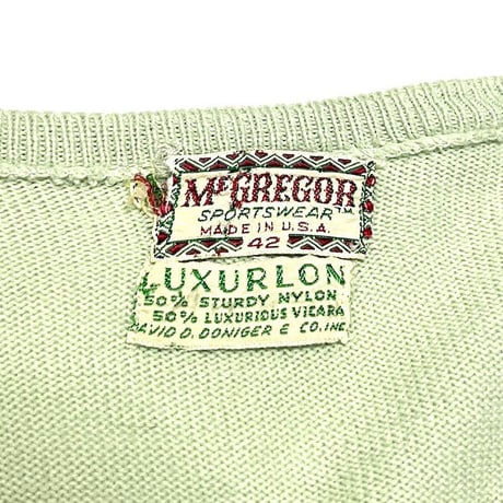 【USED】60'S MCGREGOR V-NECK KNIT SWEATER