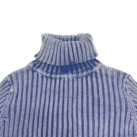 【USED】00's Indigo Ribbed Turtleneck Knit