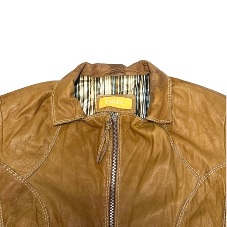 【USED】00's BIBA LAMB ZIP LEATHER JACKET